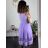 Šaty elegantní letní bez rukávu dámské (S/M/L ONE SIZE) ITALSKÁ MÓDA IM322SIMONE/DR světle modrá S/M/L