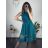 Šaty elegantní letní bez rukávu dámské (S/M/L ONE SIZE) ITALSKÁ MÓDA IM322SIMONE/DR světle modrá S/M/L