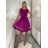 Šaty elegantní letní bez rukávu dámské (S/M/L ONE SIZE) ITALSKÁ MÓDA IM322SIMONE/DR světle modrá S/M/L
