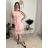 Šaty elegantní letní bez rukávu dámské (S/M/L ONE SIZE) ITALSKÁ MÓDA IM322SIMONE/DR světle modrá S/M/L
