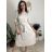Šaty letní 3/4 dlouhý rukáv dámské (S/M/L ONE SIZE) ITALSKÁ MÓDA IMD26018