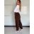 Tepláky/Kalhoty elegantné oversize dlhé dámske (S/M/L ONE SIZE) TALIANSKA MÓDA IMD26003/DUR S/M/L vínová