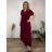 Šaty dlhé elegantný letný krátky rukáv dámske nadrozmer ASTRA (42/44/46 ONE SIZE) TALIANSKA MÓDA IM425422