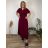 Šaty dlhé elegantný letný krátky rukáv dámske nadrozmer ASTRA (42/44/46 ONE SIZE) TALIANSKA MÓDA IM425422/DUR tmavě modrá 42/44/46