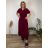 Šaty dlhé elegantný letný krátky rukáv dámske nadrozmer ASTRA (42/44/46 ONE SIZE) TALIANSKA MÓDA IM425422/DUR tmavě modrá 42/44/46