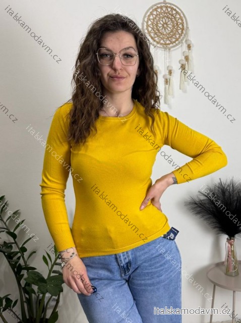 Tričko dlouhý rukáv dámské (S/M ONE SIZE) ITALSKá MóDA EXTRA ME  IMM22fd9075/DR