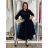 Šaty dlouhé košilové 3/4 dlouhý rukáv dámské (S/M/L ONE SIZE) ITALSKÁ MÓDA IM5260001/DUR S/M/L zelená