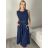 Šaty dlhé elegantné bez rukávov dámske (S/M ONE SIZE) TALIANSKA MÓDA IMPDY25MDUE24796/DUR -   čierna
 -   S/M/L