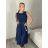Šaty dlhé elegantné bez rukávov dámske (S/M ONE SIZE) TALIANSKA MÓDA IMPDY25MDUE24796/DUR -   čierna
 -   S/M/L
