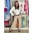 Kalhoty elegantní dlouhé s páskem dámské ARIANA (S/M/L ONE SIZE) ITALSKÁ MÓDA IMWHN26001/DU tm. modrá S/M/L