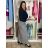Kalhoty elegantní dlouhé s páskem dámské ARIANA (S/M/L ONE SIZE) ITALSKÁ MÓDA IMWHN26001/DU tm. modrá S/M/L