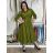 Šaty dlouhé košilové 3/4 dlouhý rukáv dámské KONSTANCE (S/M/L ONE SIZE) ITALSKÁ MÓDA IMPDY264885