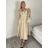 Šaty dlhé košilové 3/4 dlouhý rukáv dámske KONSTANCE  (S/M/L ONE SIZE) TALIANSKA MÓDA IMPDY264885/DUR S/M/L biela
