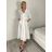 Šaty dlhé košilové 3/4 dlouhý rukáv dámske KONSTANCE  (S/M/L ONE SIZE) TALIANSKA MÓDA IMPDY264885/DUR S/M/L biela