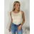 Tílko na ramínka dámské MARYONA (S/M ONE SIZE) ITALSKÁ MÓDA IMPDY23LS17137/DU S/M béžová