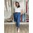 Volnočasové kalhoty s páskem dlhé dámske KARLA (S/M/L ONE SIZE) TALIANSKA MÓDA IMWB26001/DU S/M/L tmavo modrá