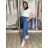 Volnočasové kalhoty s páskem dlhé dámske KARLA (S/M/L ONE SIZE) TALIANSKA MÓDA IMWB26001/DU S/M/L tmavo modrá