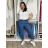 Volnočasové kalhoty s páskem dlhé dámske KARLA (S/M/L ONE SIZE) TALIANSKA MÓDA IMWB26001/DU S/M/L tmavo modrá