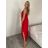 Šaty dlouhé letní na ramínka dámské Rebeca (S/M ONE SIZE) ITALSKÁ MÓDA IMD23472/DUR -   Černá -   S/M