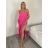 Šaty dlouhé letní na ramínka dámské Rebeca (S/M ONE SIZE) ITALSKÁ MÓDA IMD23472/DUR -   Černá -   S/M