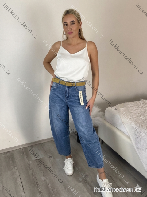 Rifle dlhé s opaskom BALLOON dámske (XS-XL) MOG26WR2820/DUR XS modrá