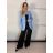 Elegantní sako dlouhý rukáv dámské (M/L ONE SIZE) ITALSKÁ MÓDA IMWHP261111/DR M/L světle modrá