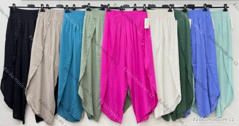 Nohavice letné dámske nadrozmer (46/48/50 ONE SIZE) TALIANSKA MÓDA IM426123