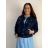 Bunda riflová jeans dámska nadrozměr (2XL-6XL) GYD261950/DR 3XL tmavě modrá
