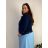 Bunda riflová jeans dámska nadrozměr(2XL-6XL) GYD261950/DR 4XL tmavo modrá