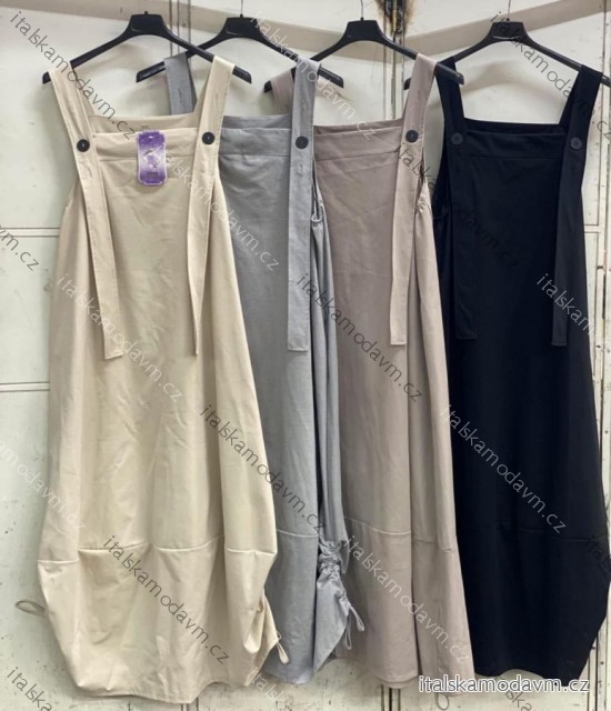 Šaty dlhé letné na ramínka dámske nadrozmer (48/50/52 ONE SIZE) TALIANSKA MÓDA IMC26129