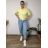 Kalhoty dlouhé letní dámské TARA (S/M/L ONE SIZE) ITALSKÁ MÓDA IMSM260001/DUR S/M/L světle modrá
