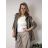 Bunda šusťáková s kapucňou dlhý rukáv nadrozměr NICOLA dámska (40/42/44 ONE SIZE) TALIANSKA MÓDA IMSM260003/DU  zelená khaki