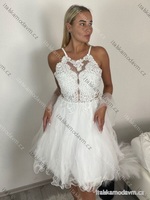 Šaty krátke spoločenské bez rukávu dámske MARIANA (S/M ONE SIZE) TALIANSKA MÓDA IMPSH24C18806A/DU