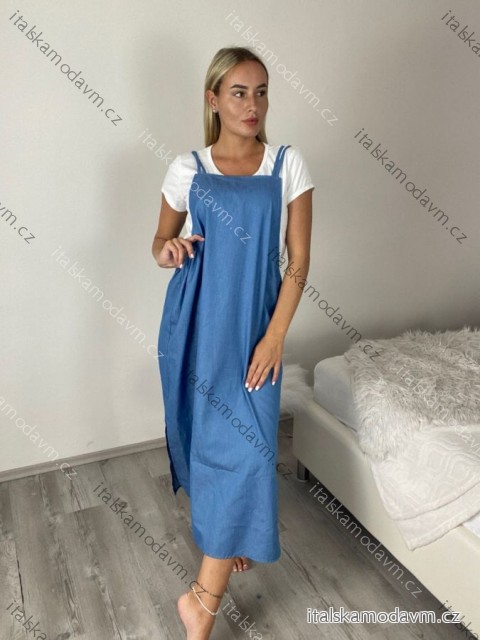 Šaty volnočasové oversize a tričko s krátkým rukávem dámské LUISA (S/M/L ONE SIZE) ITALSKÁ MÓDA IMSM26000356