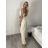 Kalhoty máslové dlouhé elegantní dámské BRITA (S/M/L ONE SIZE) ITALSKÁ MÓDA IM4260023/DU
