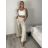 Kalhoty máslové dlouhé elegantní dámské BRITA (S/M/L ONE SIZE) ITALSKÁ MÓDA IM4260023/DU