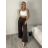 Kalhoty máslové dlouhé elegantní dámské BRITA (S/M/L ONE SIZE) ITALSKÁ MÓDA IM4260023/DU