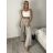 Kalhoty máslové dlouhé elegantní dámské BRITA (S/M/L ONE SIZE) ITALSKÁ MÓDA IM4260023/DU