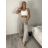 Kalhoty máslové dlouhé elegantní dámské BRITA (S/M/L ONE SIZE) ITALSKÁ MÓDA IM4260023/DU