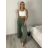 Kalhoty máslové dlouhé elegantní dámské BRITA (S/M/L ONE SIZE) ITALSKÁ MÓDA IM4260023/DU