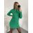 Šaty úpletové teplé so stojačikom dlhý rukáv dámske (S/M ONE SIZE) TALIANSKA MODA MAB22360/DR S/M oranžová
