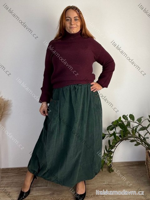 Sveter oversize teplý dlhý rukáv dámsky nadrozmer (46/48/50 ONE SIZE) TALIANSKA MóDA IMSM24O-8063/DUR