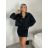 Súprava Bunda dlouhý rukáv a šaty na ramínka dámska VIVIEN  (XS/S/M/L ONE SIZE) TALIANSKA MÓDA IMWCA26005/DUR XS/S/M žlutá