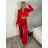 Souprava/komplet elegantní kalhoty dlouhé a sako dlouhý rukáv dámská (S/M ONE SIZE) ITALSKÁ MÓDA IMD23204