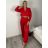 Souprava/komplet elegantní kalhoty dlouhé a sako dlouhý rukáv dámská (S/M ONE SIZE) ITALSKÁ MÓDA IMD23204