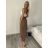 Tepláky elegantní balonové dlhé dámske (S/M/L ONE SIZE) TALIANSKA MÓDA IM426000136/DUR S/M/L hnedá