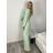 Kalhoty elegantní s páskem dlouhé dámská ZUZANA (S-M-L ONE SIZE) ITALSKÁ MÓDA IMPDY2624696/DUR S světle zelená