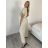 Komplet tunika oversize krátký rukáv a kalhoty dámský MIRANDA (S/M/L ONE SIZE) ITALSKÁ MÓDA IMWBA26001/DUR S/M/L béžová