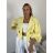 Bunda krátka oversize dlhý rukáv dámska HAIAT (S/M/L ONE SIZE) TALIANSKA MÓDA IMWCA26006/DUR S/M/L čierna