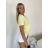 Tričko krátký rukáv dámske KARLA (S/M/L ONE SIZE) TALIANSKA MÓDA IMPDY26YT001/DUR S/M/L žlutá